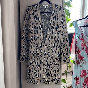 Womens animal print cardigan